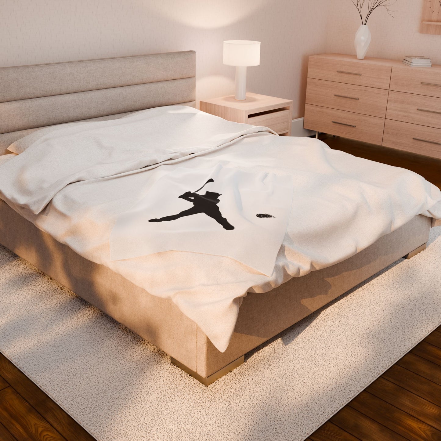 Baseball Player Plush Blanket | Soft Sports Throw, Cozy Gift for Athletes, Home Decor, Game Day Blanket, Perfect for Birthdays - TRV