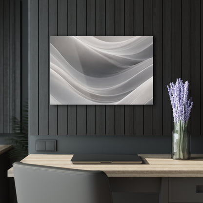 Abstract White Wave Acrylic Print | Wall Art