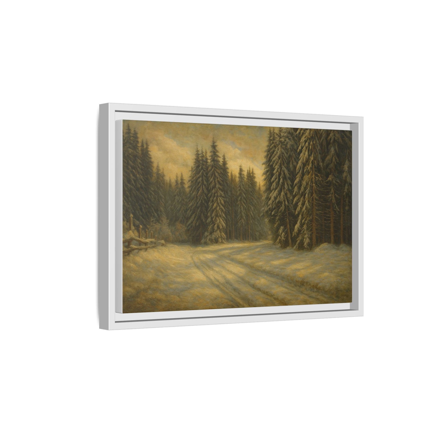 Framed Matte Canvas Wall Art - Serene Forest Landscape, Living Room Decor, Nature Print, Home Aesthetic, Gift for Nature Lovers, Wall [...] - TRV
