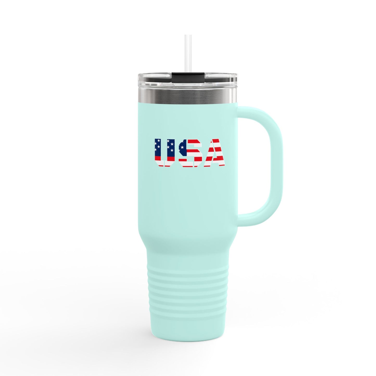 Insulated Travel Mug with USA Design - Perfect for Road Trips, Outdoor Adventures, and Gifts, 40oz Tumbler for Coffee, Tea, and More