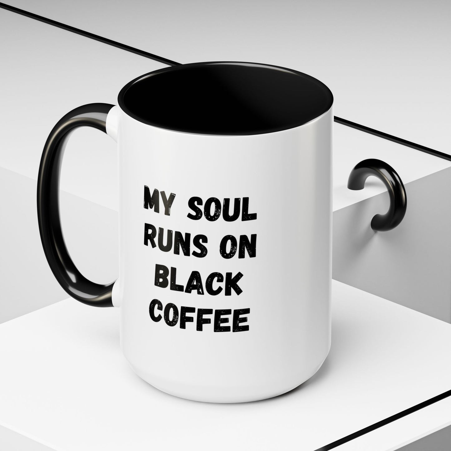 Funny Coffee Mug - My Soul Runs on Black Coffee | Perfect Gift for Coffee Lovers, Office Mugs, Tea, Barista, Halloween