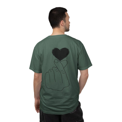 Unisex Garment-Dyed T-Shirt with Heart Design | Casual Trendy Wear for All Occasions