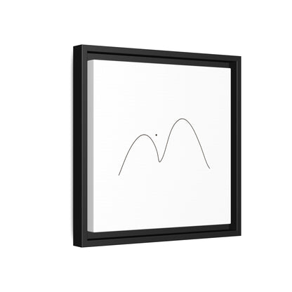 Minimal Line Mountains Matte Canvas Framed