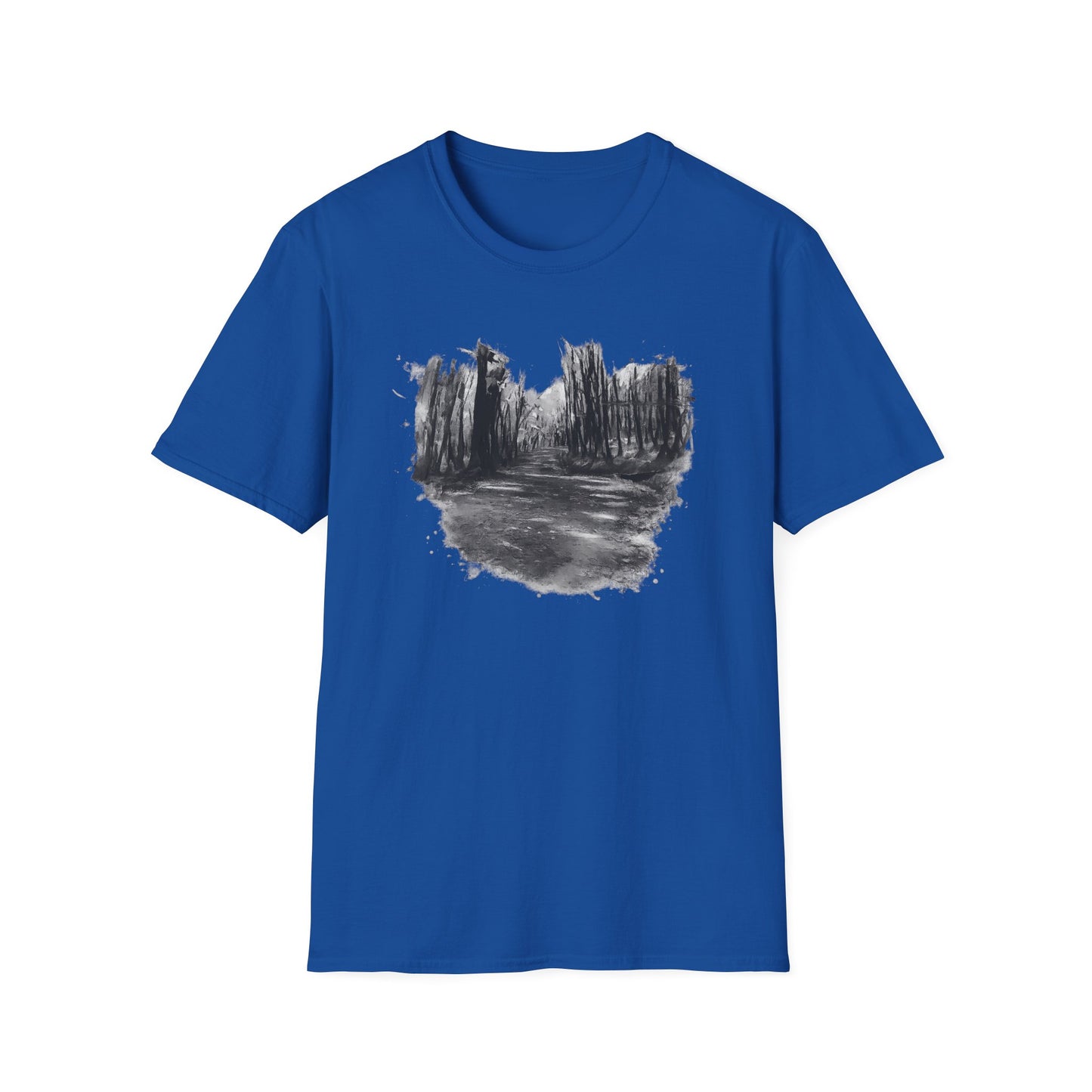 Minimalist Nature-Inspired Unisex Softstyle T-Shirt, Casual Wear, Everyday Style, Gift for Nature Lovers, Eco-Friendly Fashion