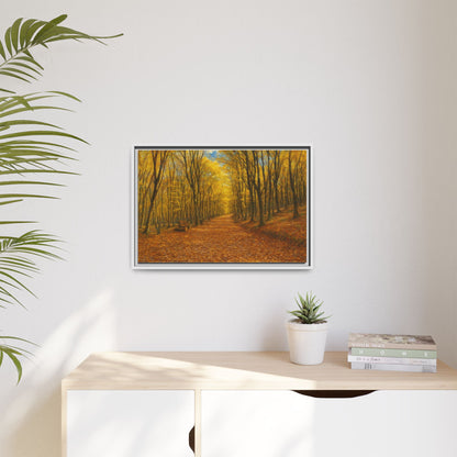 Autumn Forest Framed Canvas Art, Cozy Wall Decor, Nature Inspired Gift, Fall Home Accent, Perfect for Thanksgiving - TRV