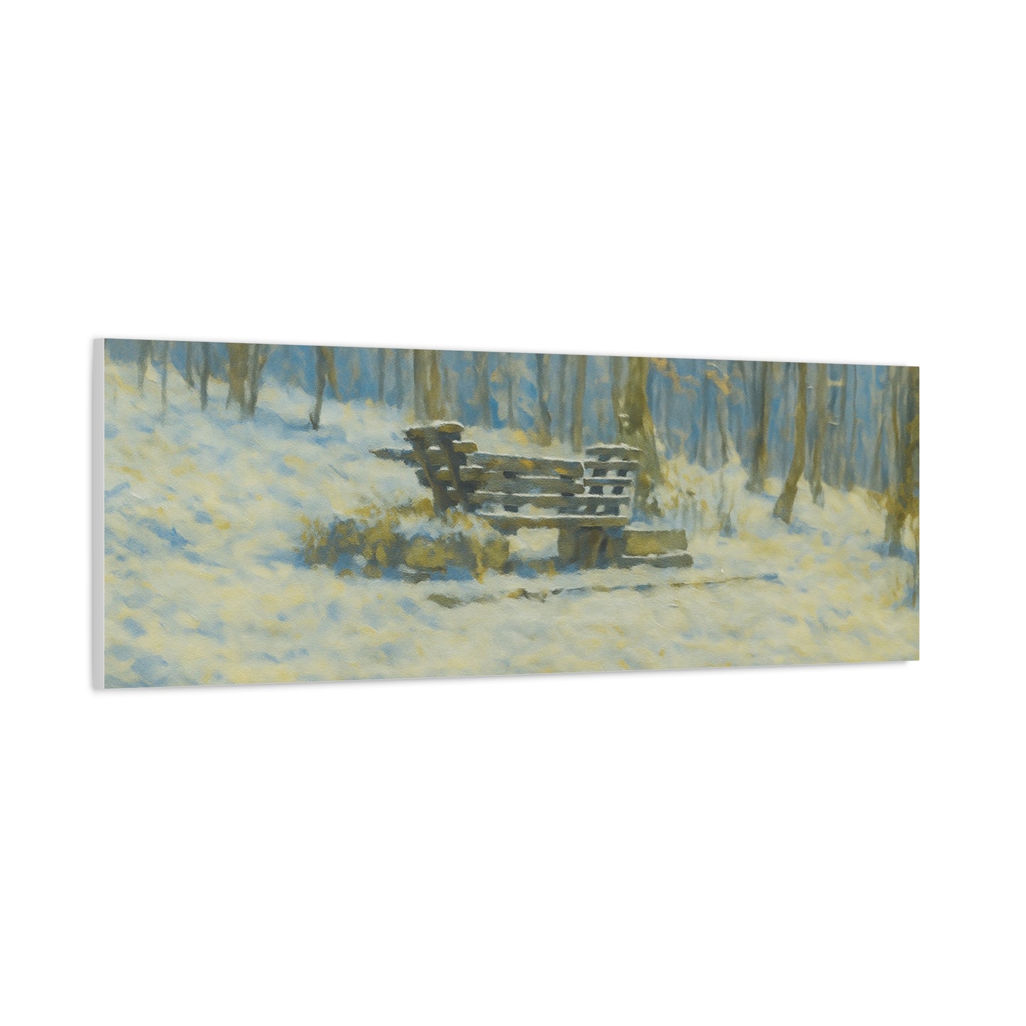 Winter Serenity Canvas Wall Art, Cozy Living Room Decor, Nature Landscape Print, Gift for Art Lovers, Home Decor, Seasonal Artwork - TRV