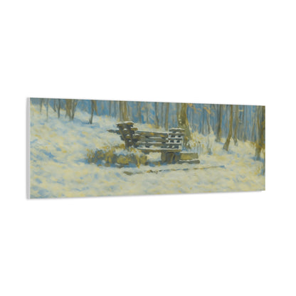 Winter Serenity Canvas Wall Art, Cozy Living Room Decor, Nature Landscape Print, Gift for Art Lovers, Home Decor, Seasonal Artwork - TRV