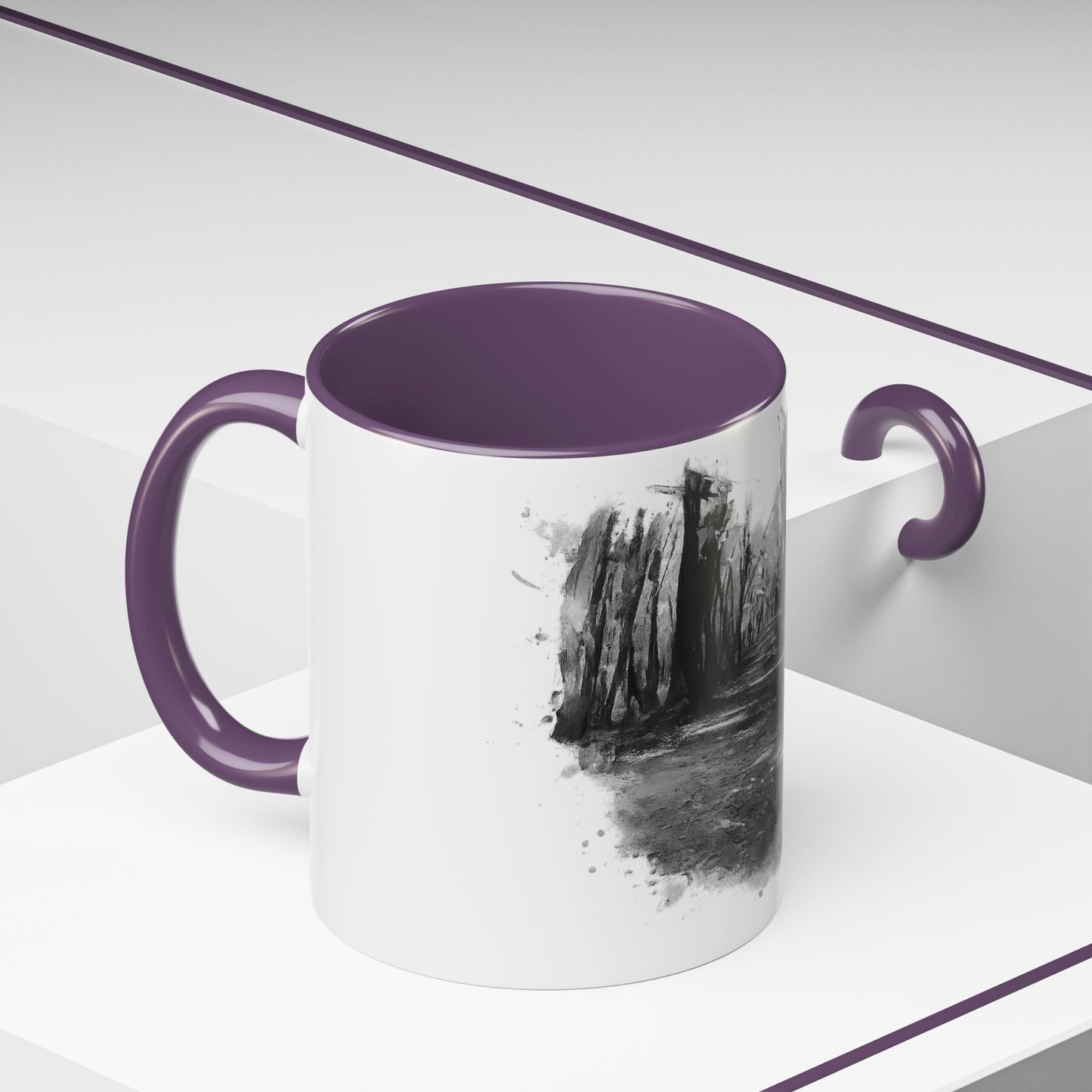 Moody Abstract Forest Coffee Mug | Unique Gift for Nature Lovers, Cozy Home Decor, Perfect for Coffee, Tea, and Hot Chocolate - TRV