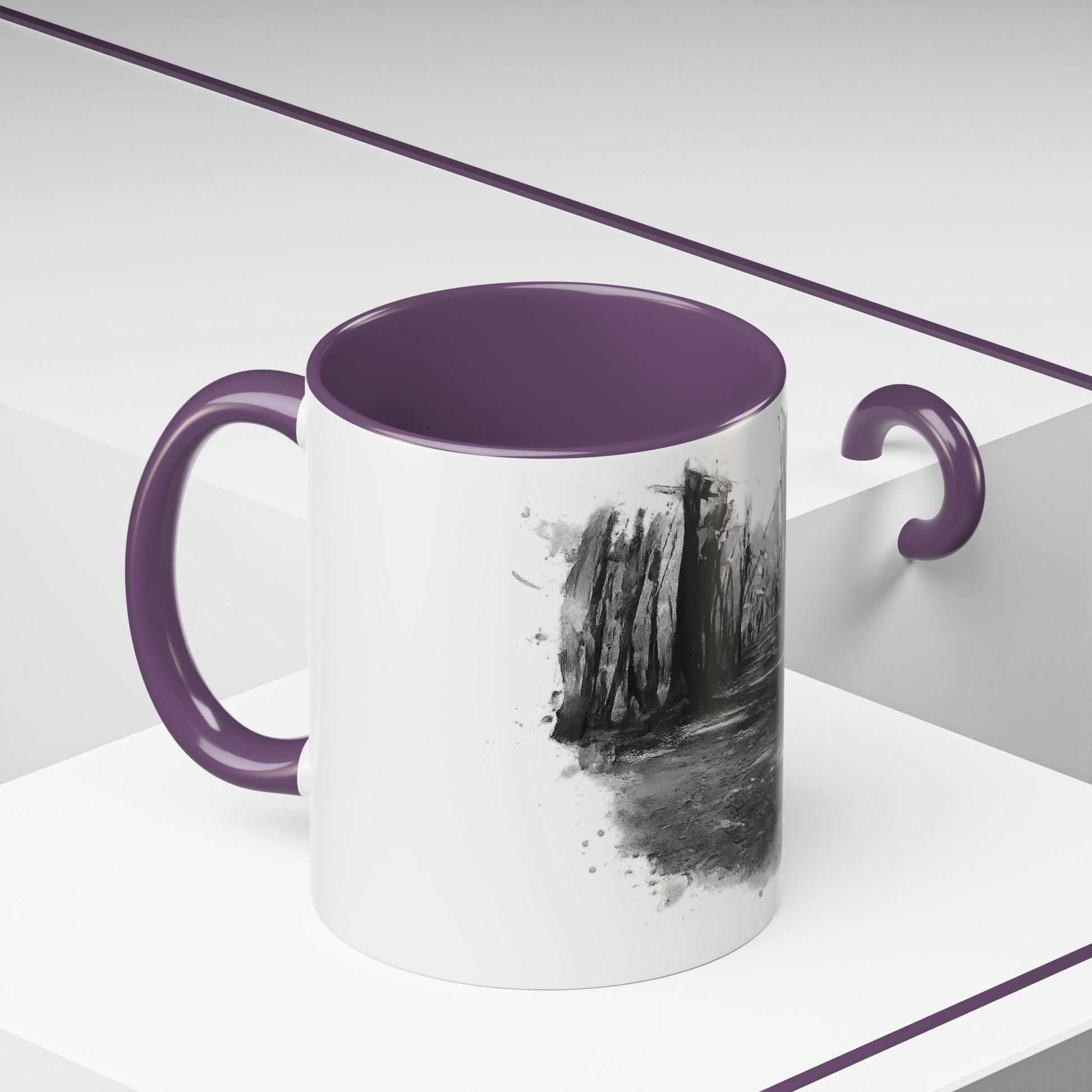 Moody Abstract Forest Coffee Mug | Unique Gift for Nature Lovers, Cozy Home Decor, Perfect for Coffee, Tea, and Hot Chocolate - TRV