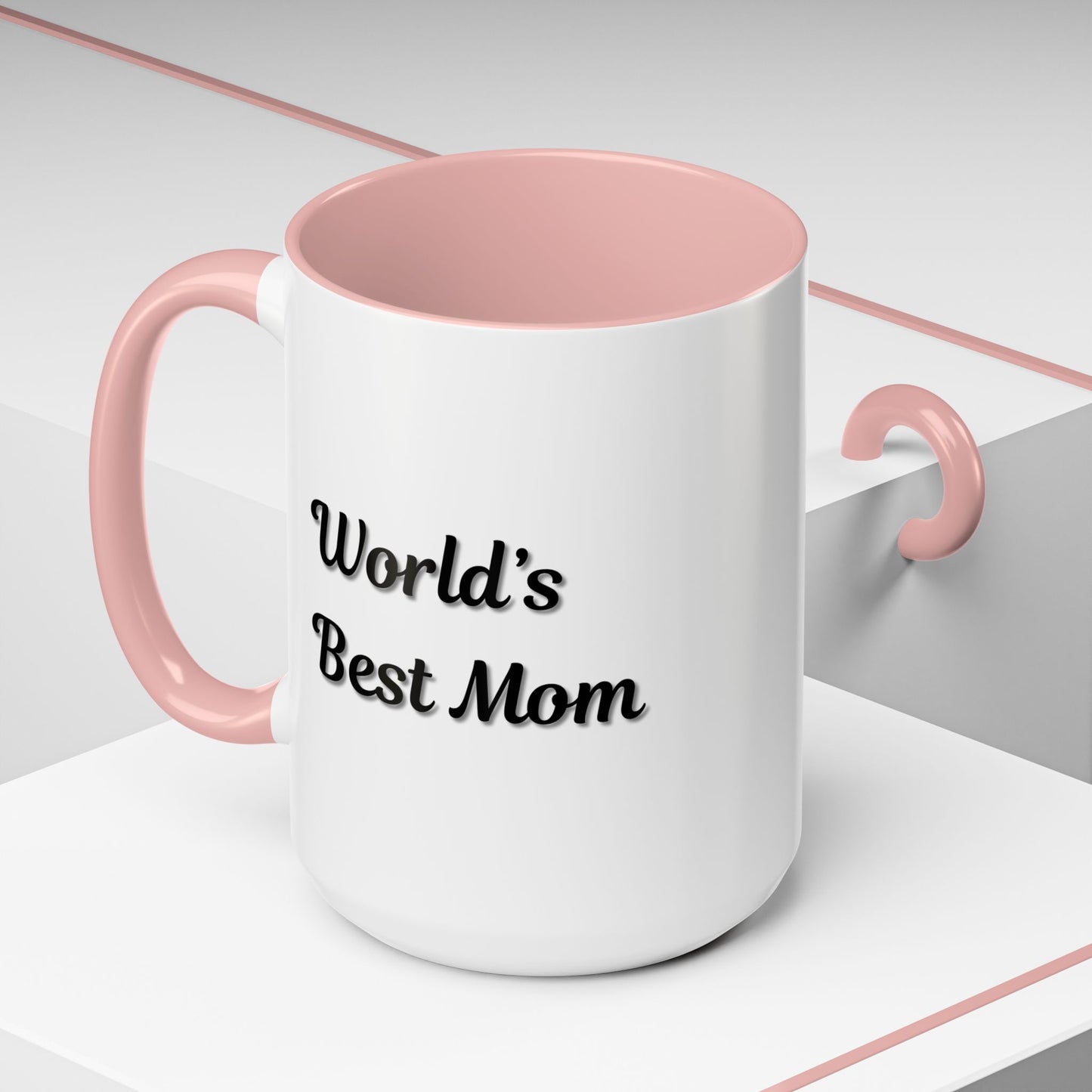 World's Best Mom Accent Coffee Mug - 11oz & 15oz - Perfect Gift for Mother's Day