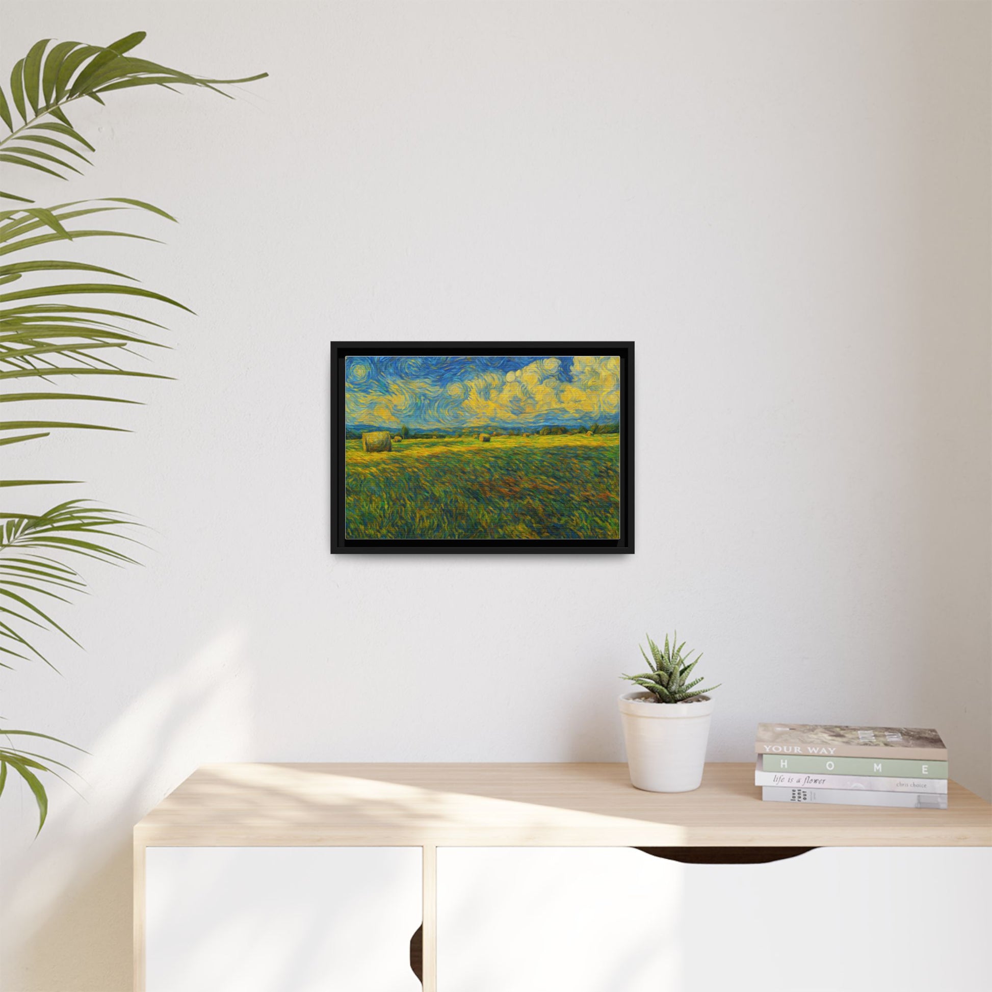 Landscape Matte Canvas, Framed (Multi-color) - TRV