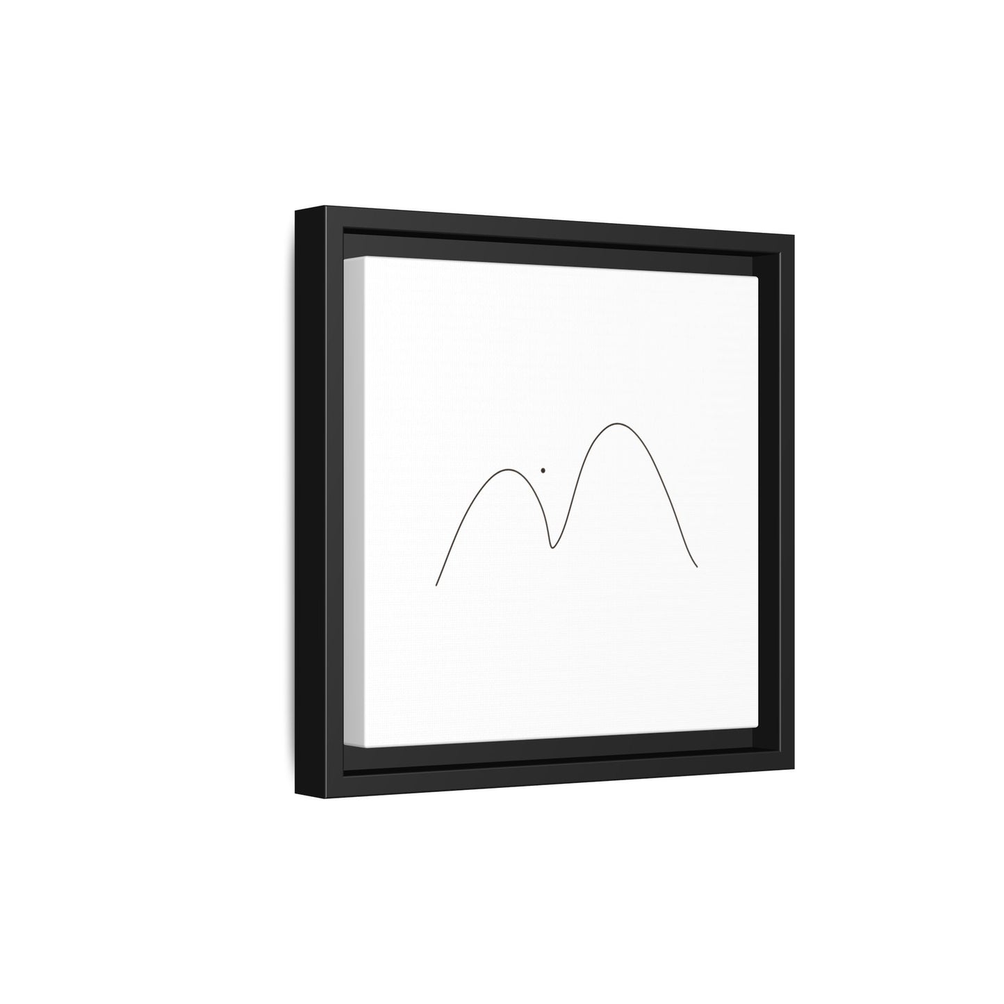 Minimal Line Mountains Matte Canvas Framed