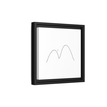 Minimal Line Mountains Matte Canvas Framed