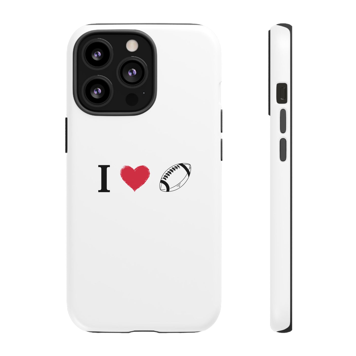 Football Love Phone Case - Tough Cases, Unique Sports Lover Gift, Personalized Cellphone Cover, Birthday Present, Sports Equipment - TRV