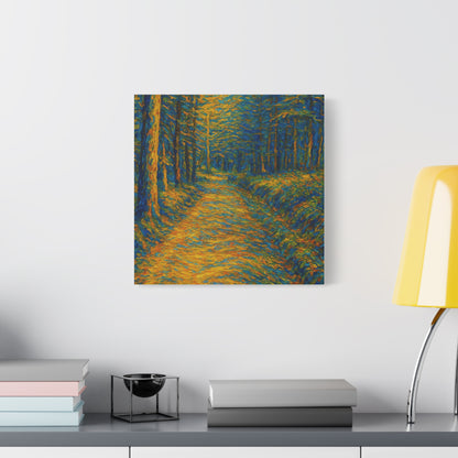 Van Gogh Style Forest Canvas Art | Nature Wall Decor, Home Office Accent, Gift for Nature Lovers, Gallery Wrapped, Living Room Wall Art - TRV