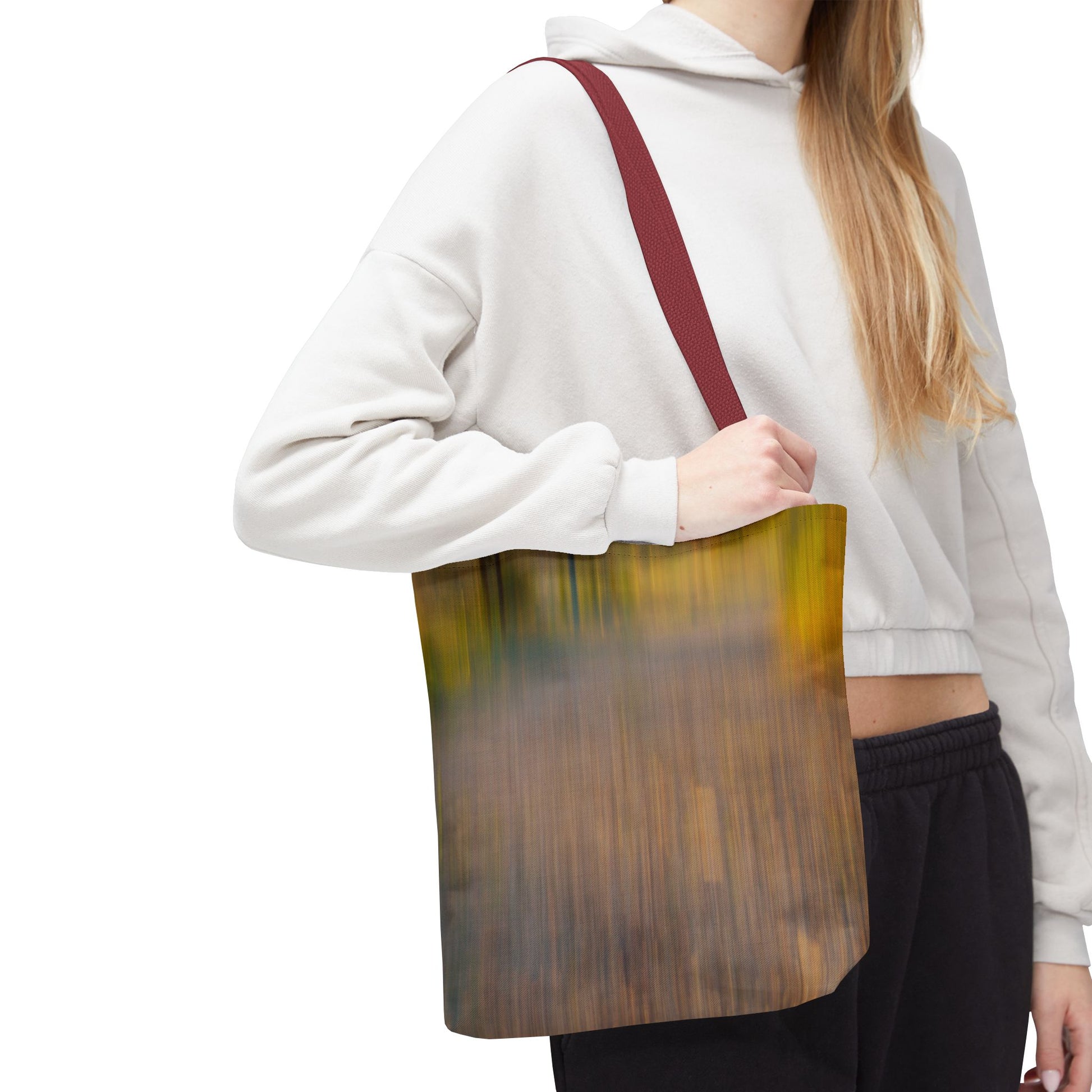 Abstract Art Tote Bag - Stylish and Eco-Friendly Diagonal Stripes for Everyday Use - TRV