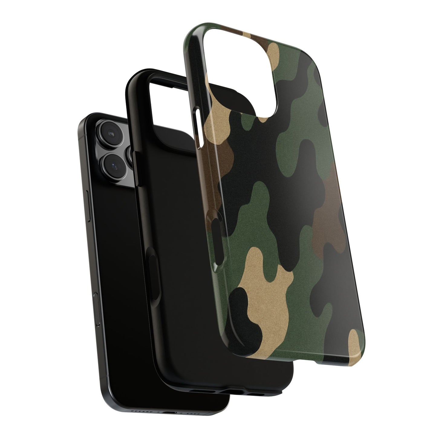 Camouflage Phone Case, Tough Phone Cover, Military Style Accessory, Protective Case for Men, Gifts for Soldiers - TRV