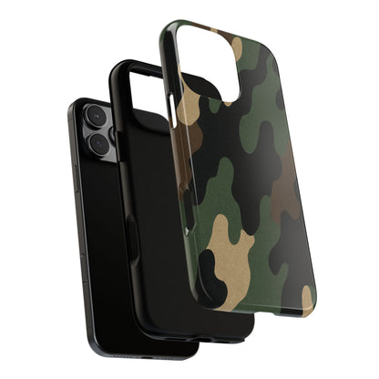 Camouflage Phone Case, Tough Phone Cover, Military Style Accessory, Protective Case for Men, Gifts for Soldiers - TRV