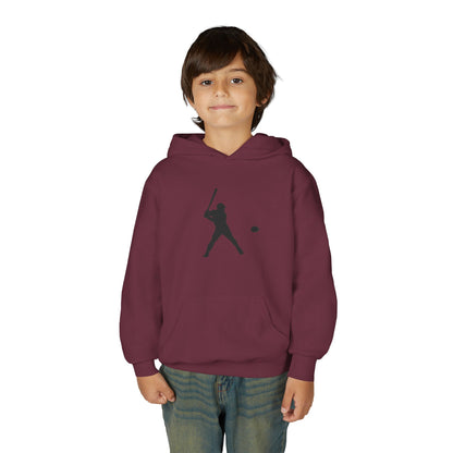 Baseball Themed Youth Hoodie, Sports Sweatshirt, Kids Gift, Youth Apparel, Baseball Fan Gear, Athletic Hoodie
