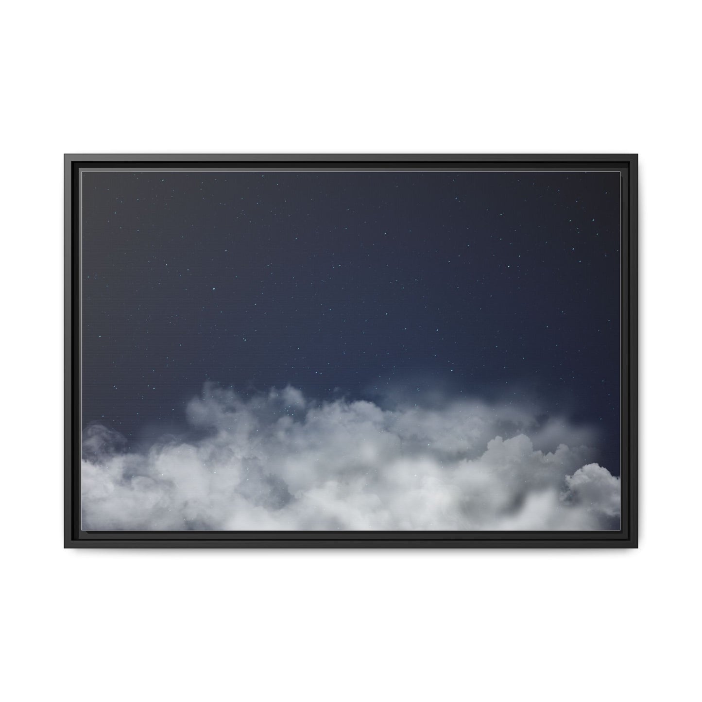 Night Sky Clouds Matte Canvas Framed | Starry Wall Art - TRV