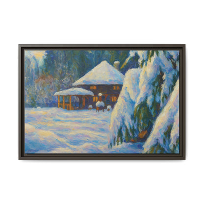 Canvas Art, Winter Scene Home Decor, Seasonal Gift for Art Lovers, Holidays Wall Art, Framed Painting, Matte Print - TRV