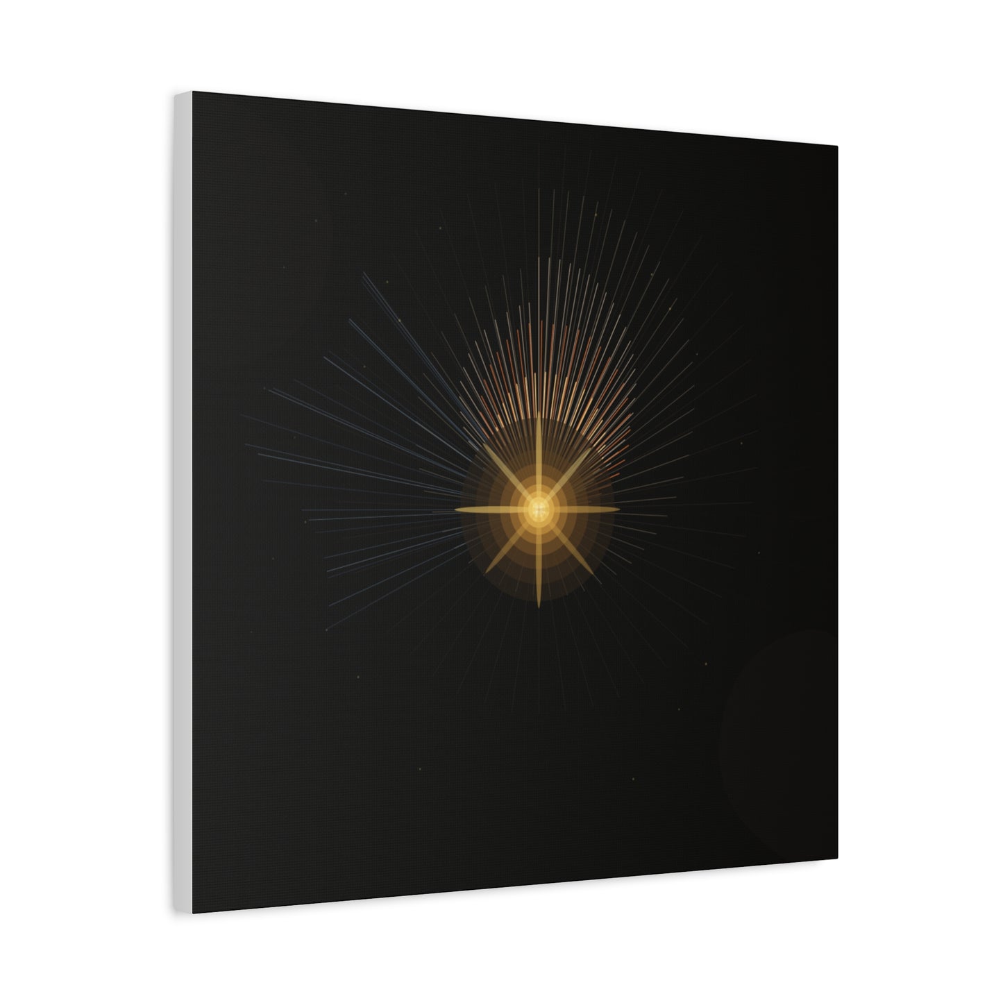 Abstract Golden Starburst Canvas