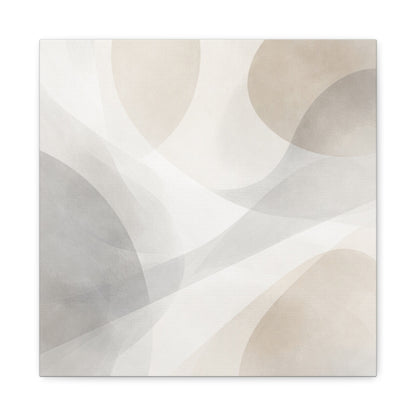 Neutral Abstract Organic Shapes Matte Canvas