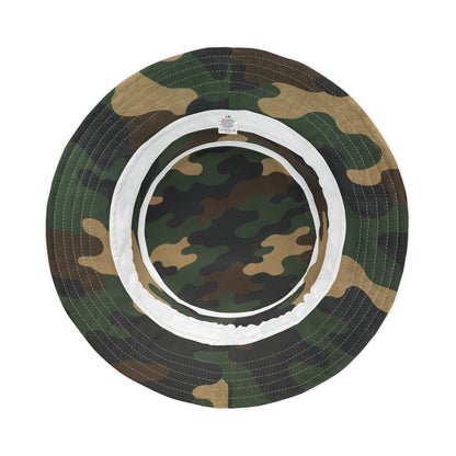 Camouflage Bucket Hat - Trendy AOP Headwear, Summer Fashion Accessory, Outdoor Adventure Cap, Unique Gift for Him/Her, Stylish Festival Hat - TRV