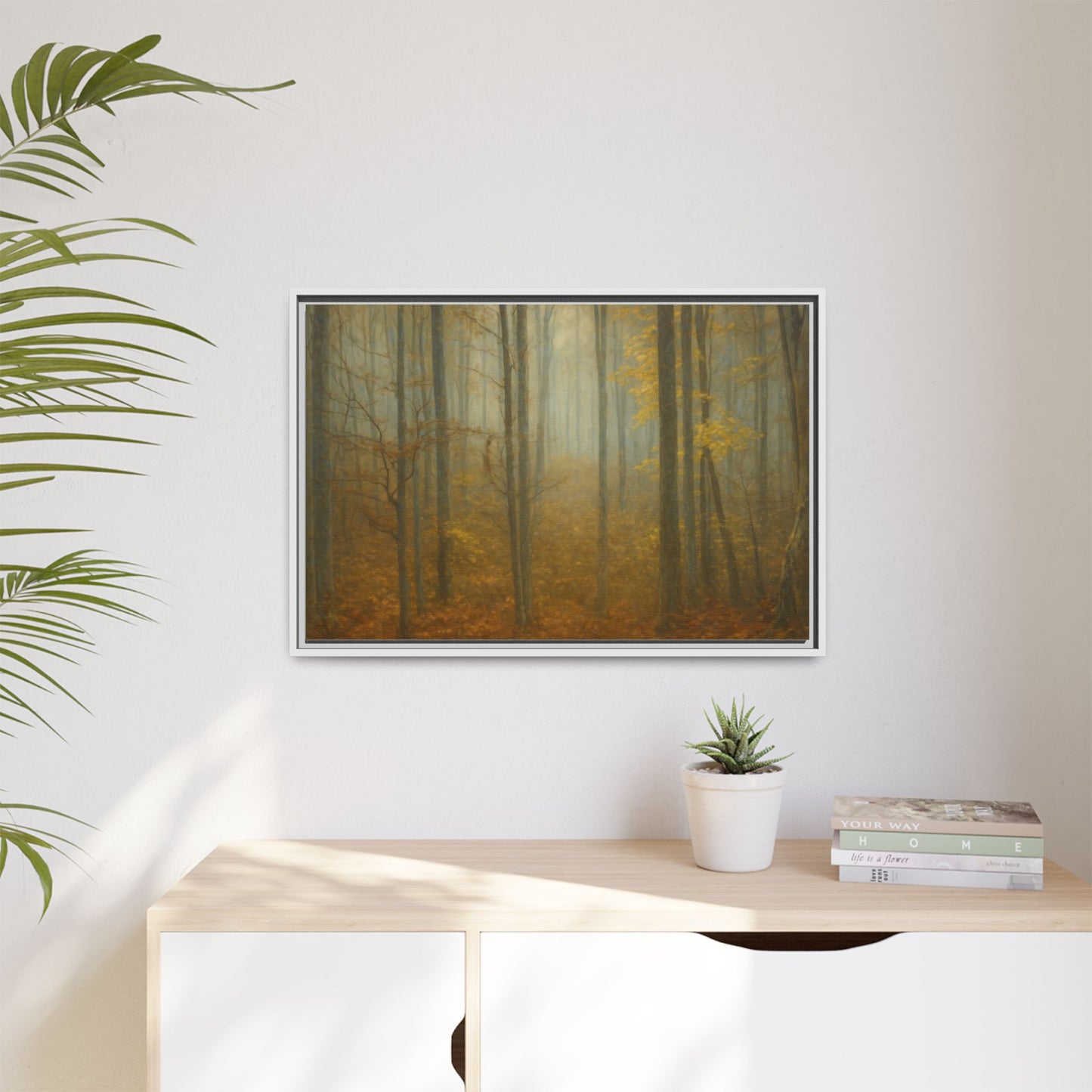 Framed Matte Canvas Art | Serenity in the Forest | Nature Wall Decor, Home Gallery, Cozy Living Room, Gift for Nature Lovers - TRV