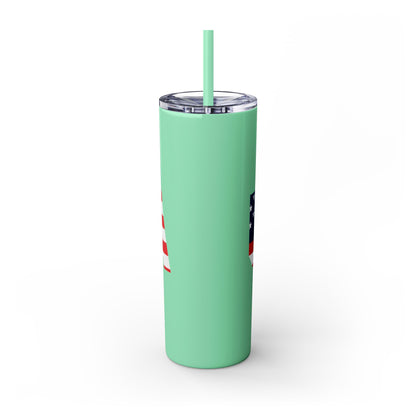 Skinny Tumbler — USA Flag 20oz Straw Tumbler (Patriotic Travel Cup)