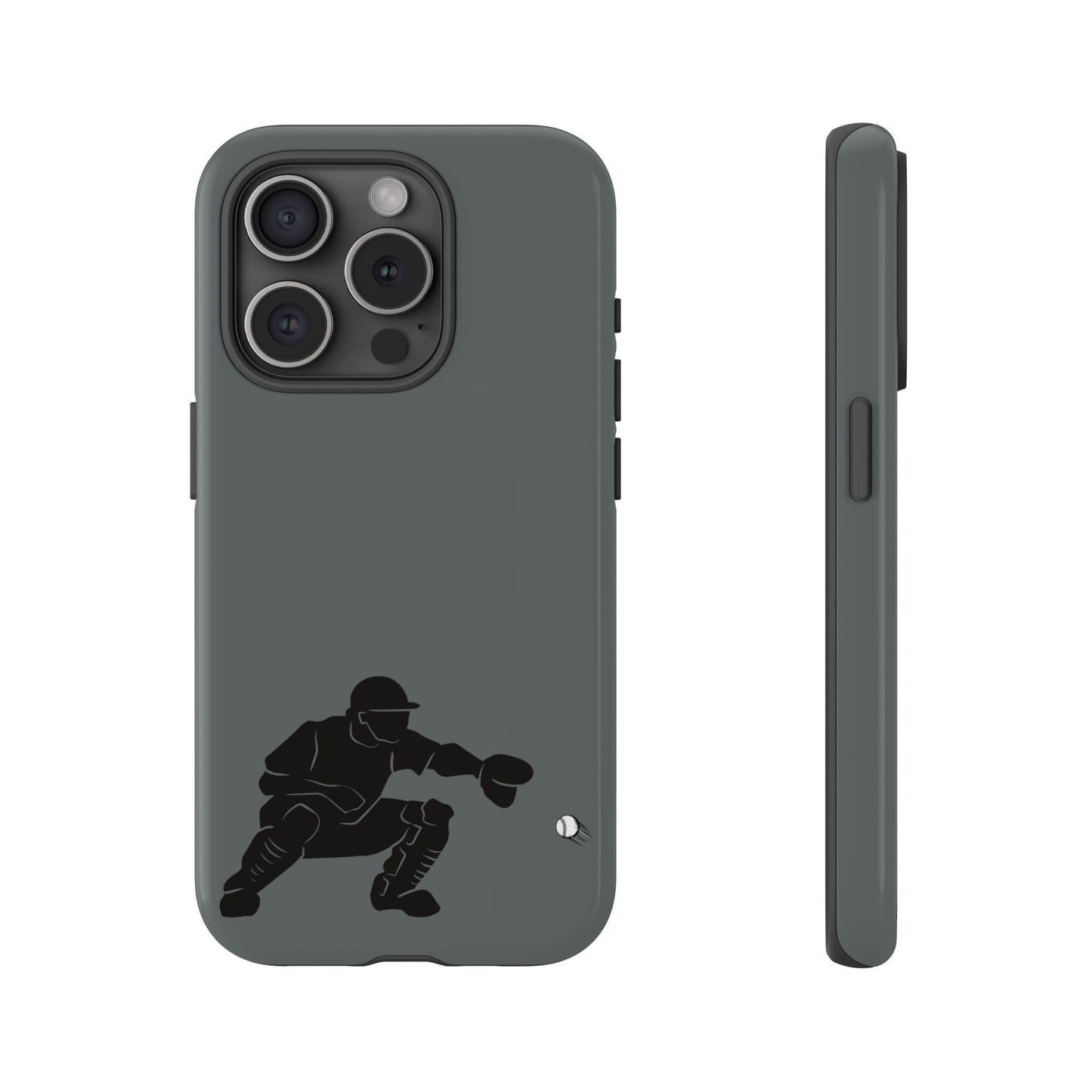 Baseball Catcher Phone Case, Sports Phone Accessory, Tough Cases, Gift for Athletes, Sports Fan Merchandise, Unique Design - TRV