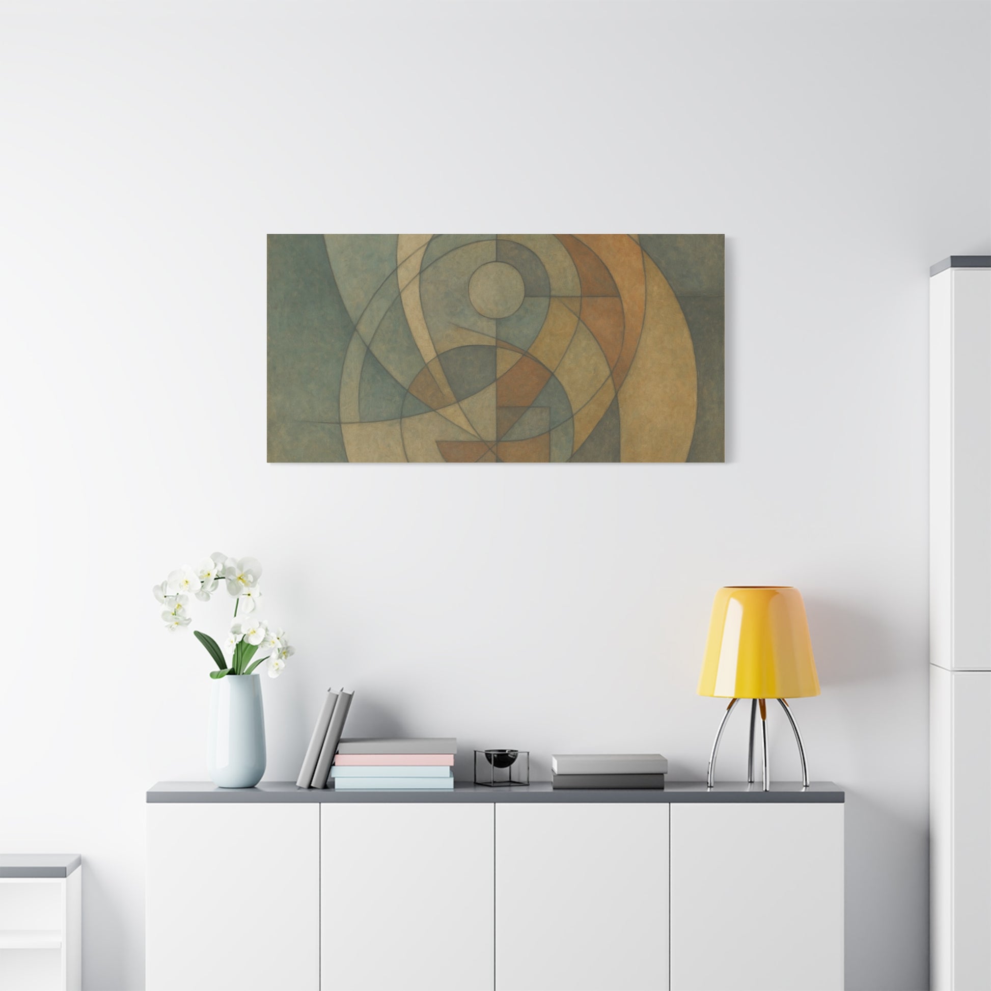 Abstract Geometric Circles Matte Canvas - TRV