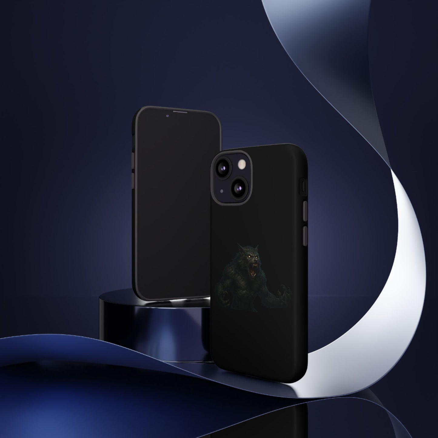 Werewolf Phone Case, Tough Cases, Black Panther Design, Gift for Animal Lovers, Phone Accessories, Fierce Phone Protection - TRV