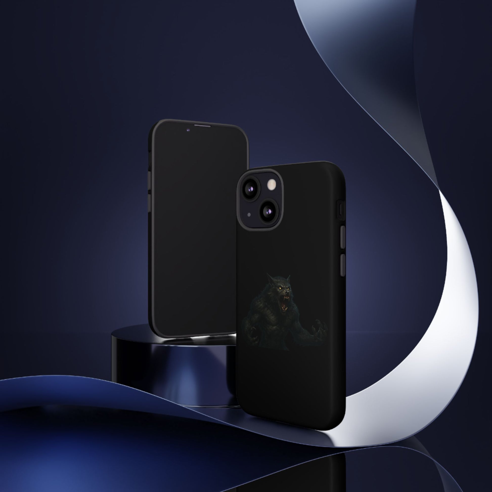 Werewolf Phone Case, Tough Cases, Black Panther Design, Gift for Animal Lovers, Phone Accessories, Fierce Phone Protection - TRV