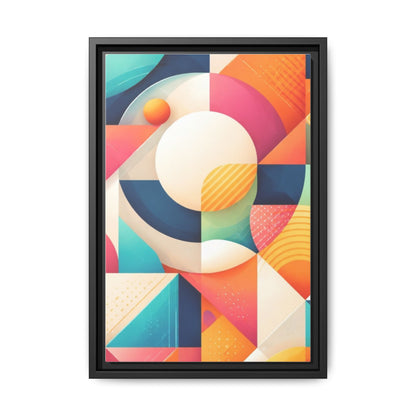 Colorful Geometric Abstract Art Matte Canvas Framed