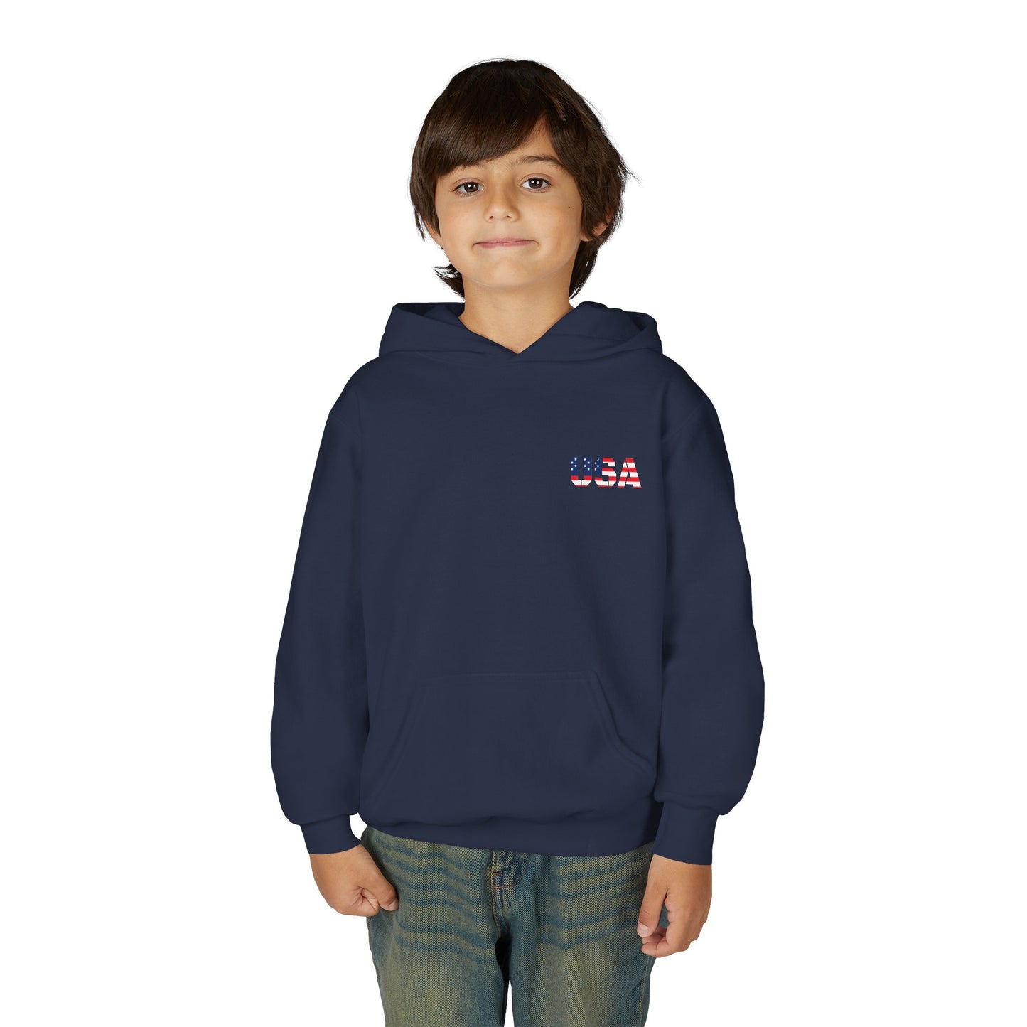 USA Flag Youth Hoodie, Youth Sweatshirt, Cool Hoodie for Kids, American Pride Apparel, Comfortable Boys and Girls Sweatshirt
