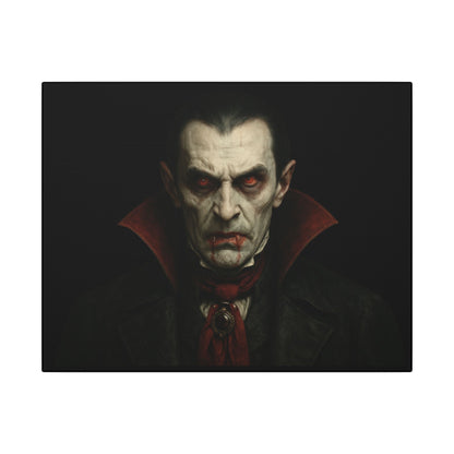 Vampire Portrait Canvas Wall Art – Gothic Dracula Print on Canvas