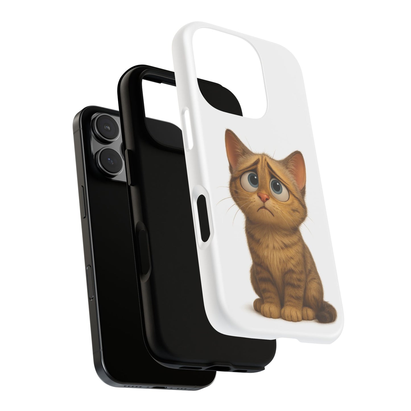 Cute Cat Phone Case, Funny Kitty Case, Animal Lover Gift, Cat Lover Accessory, Unique Cat Design Case, Pet Mom Gift - TRV