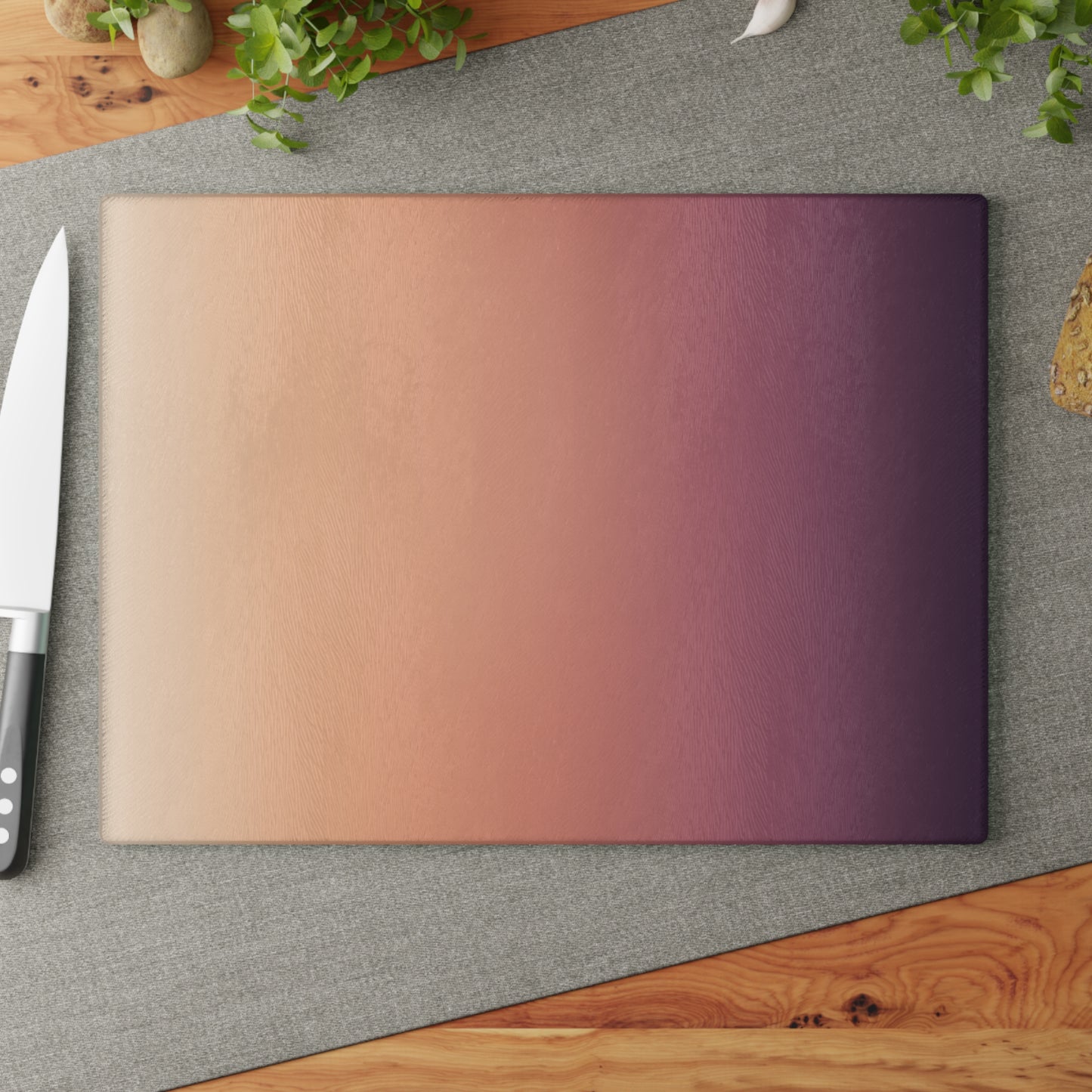Sunset Ombre Glass Cutting Board | Gradient Kitchen Decor