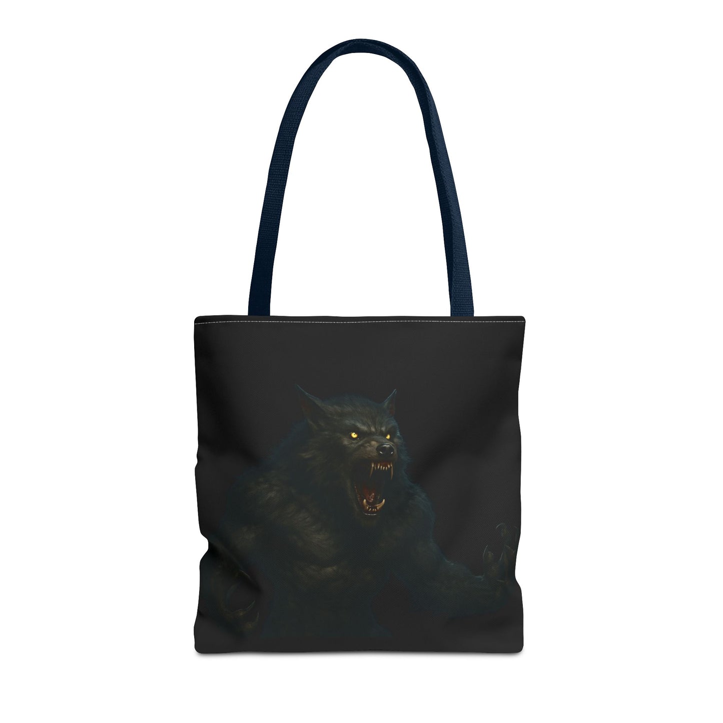 Fierce Werewolf Tote Bag, Halloween Accessories, Dark Art Tote, Animal Lover Gift, Geeky Shopping Bag - TRV