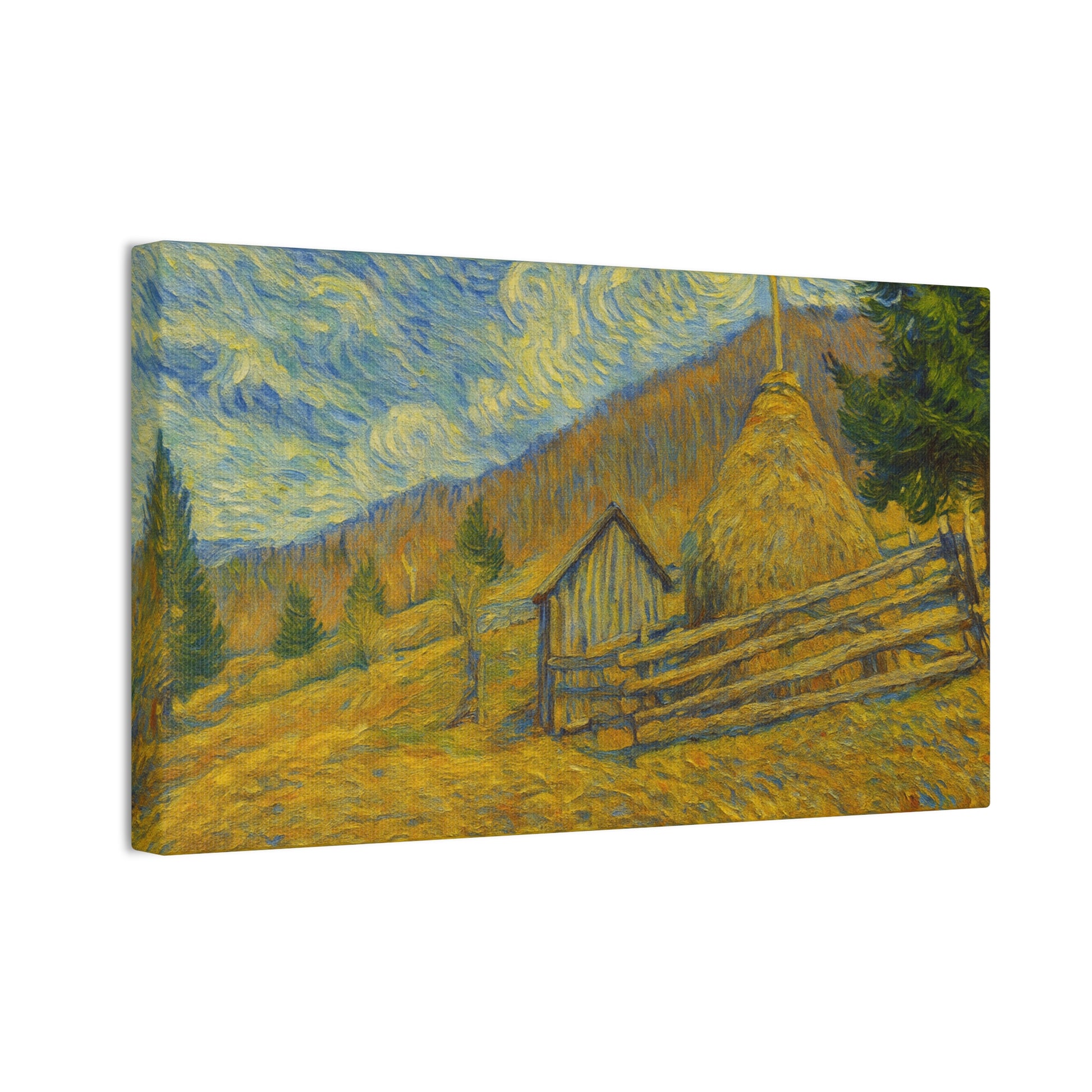 Vincent Van Gogh Inspired Canvas Print, Rustic Home Decor, Wall Art, Gift for Art Lovers, Country Landscape, Unique Art Piece - TRV