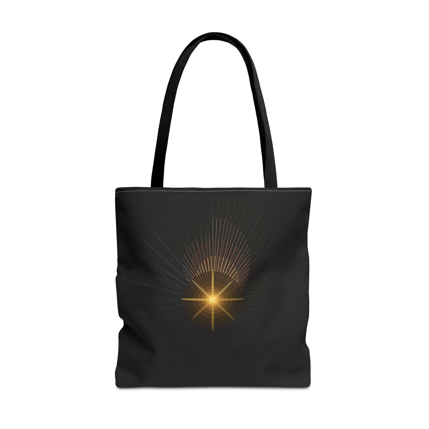 Radiant Starburst Tote Bag | Golden Light Celestial Design - TRV