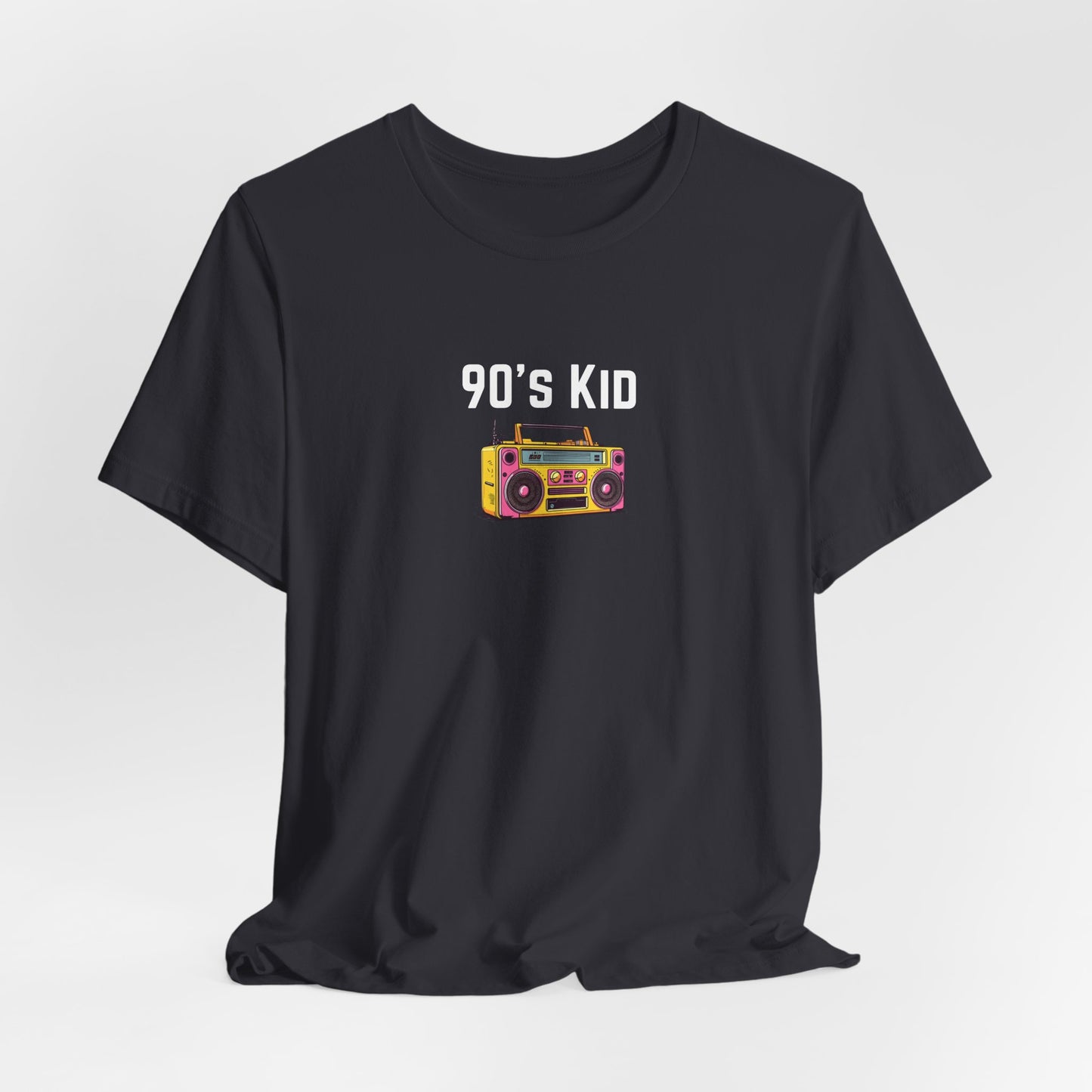 Retro Boombox Tee — 90s Kid Graphic T-Shirt