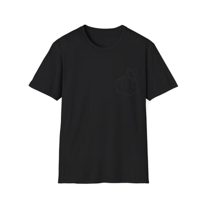 Trendy Unisex Softstyle T-Shirt with Love Hand Gesture Design