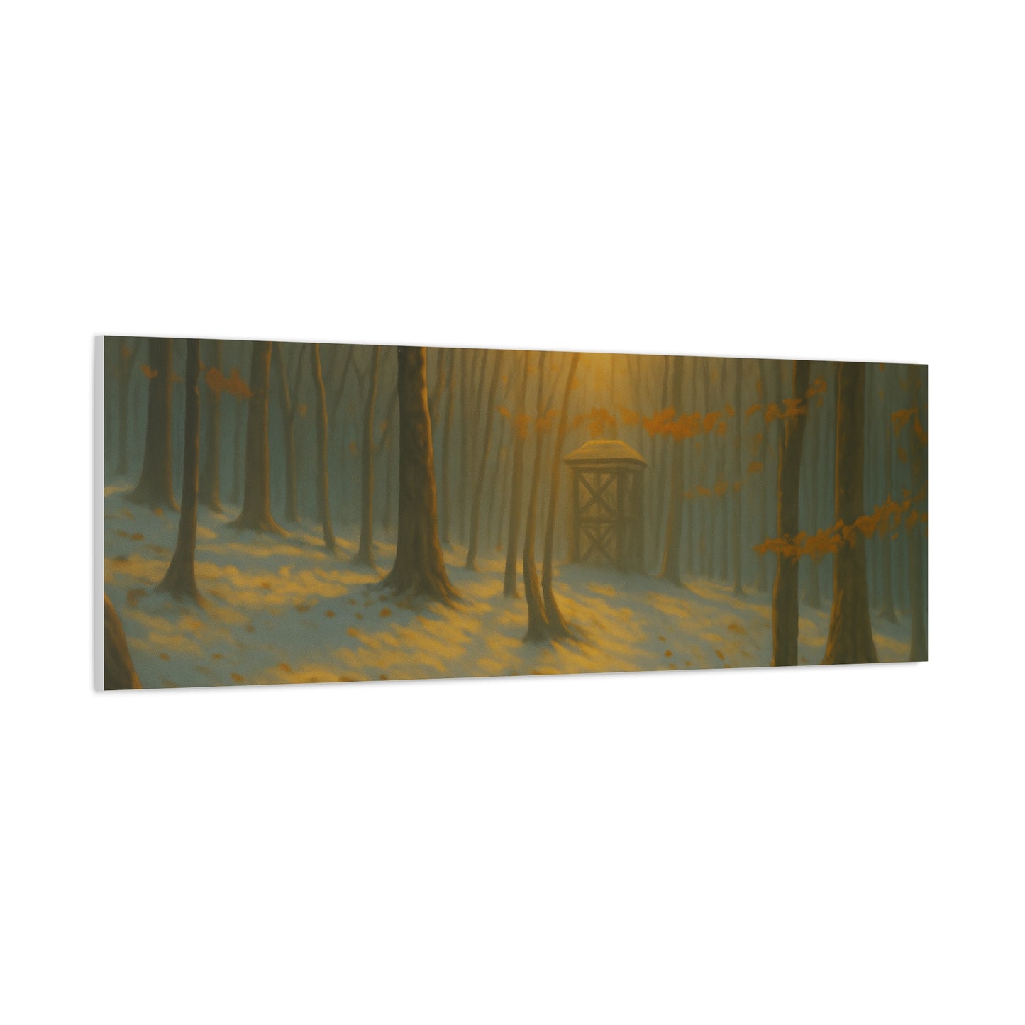 Matte Canvas Wall Art, Scenic Nature Print, Calm Forest Decor, Cozy Home Aesthetic, Autumn Landscape, Gift for Nature Lovers - TRV