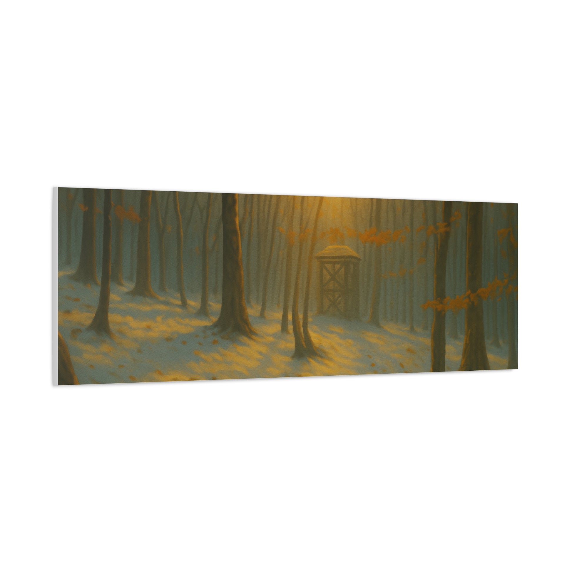 Matte Canvas Wall Art, Scenic Nature Print, Calm Forest Decor, Cozy Home Aesthetic, Autumn Landscape, Gift for Nature Lovers - TRV