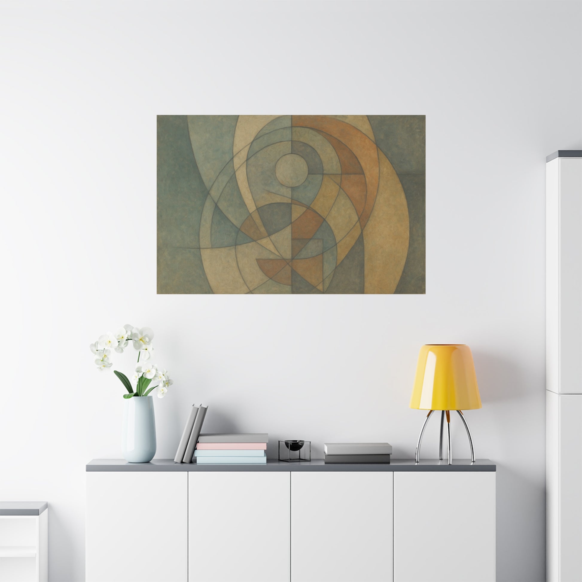 Abstract Geometric Circles Matte Canvas - TRV