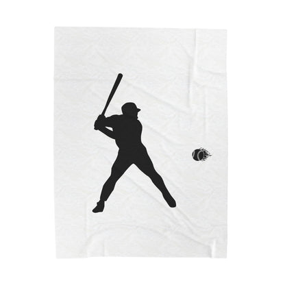 Baseball Player Plush Blanket | Soft Sports Throw, Cozy Gift for Athletes, Home Decor, Game Day Blanket, Perfect for Birthdays - TRV