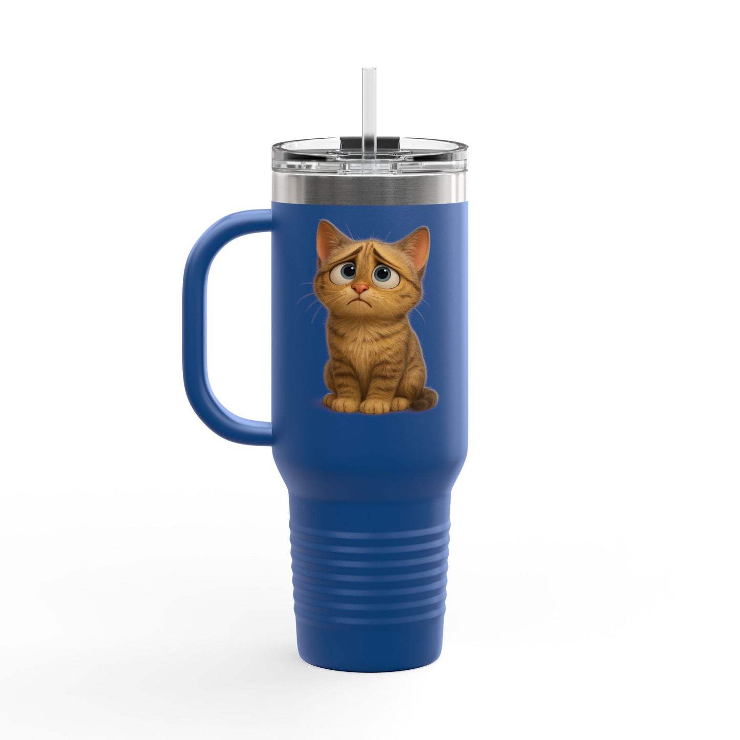 Cute Cat Insulated Travel Mug, 40oz - Perfect for Pet Lovers, Gifts for Cat Owners, Travel Accessories, Cute Drinkware, Animal Lovers - TRV