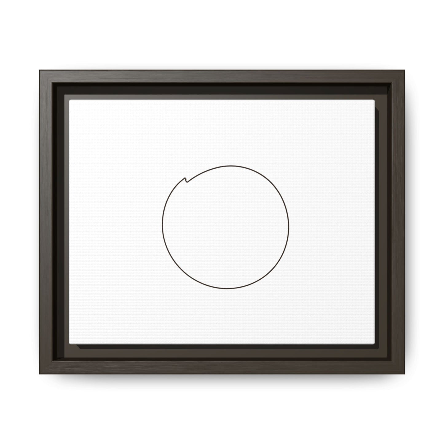 Minimal Circle Line Matte Canvas Framed | Modern Abstract Wall Art